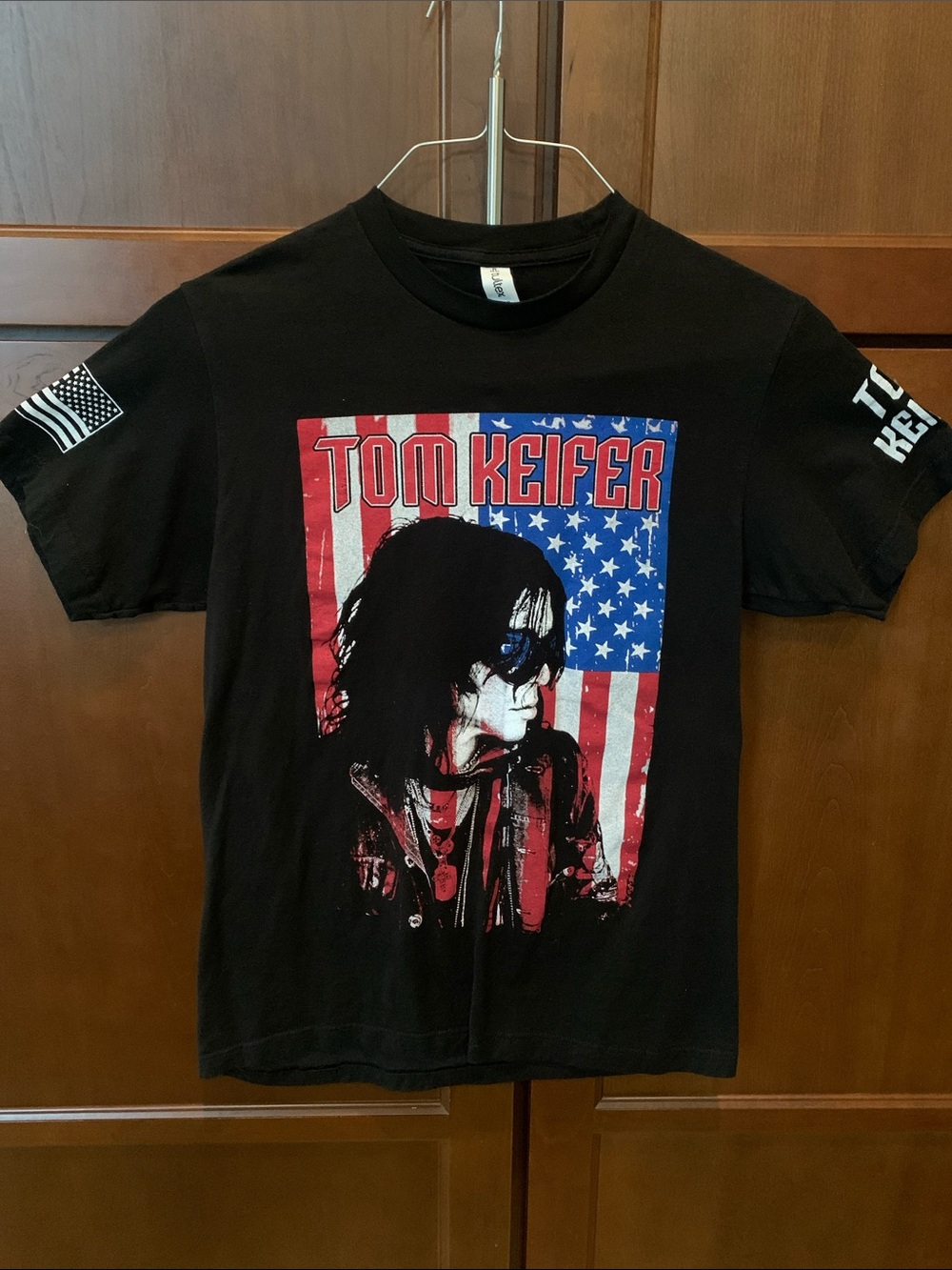 Tom Keifer Cinderella 2025 KEIFERBAND Tour American Flag T Shirt Medium